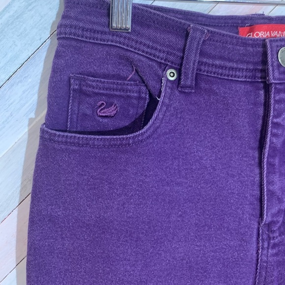 Retro Gloria Vanderbilt high waisted  purple denim. - Picture 2 of 7